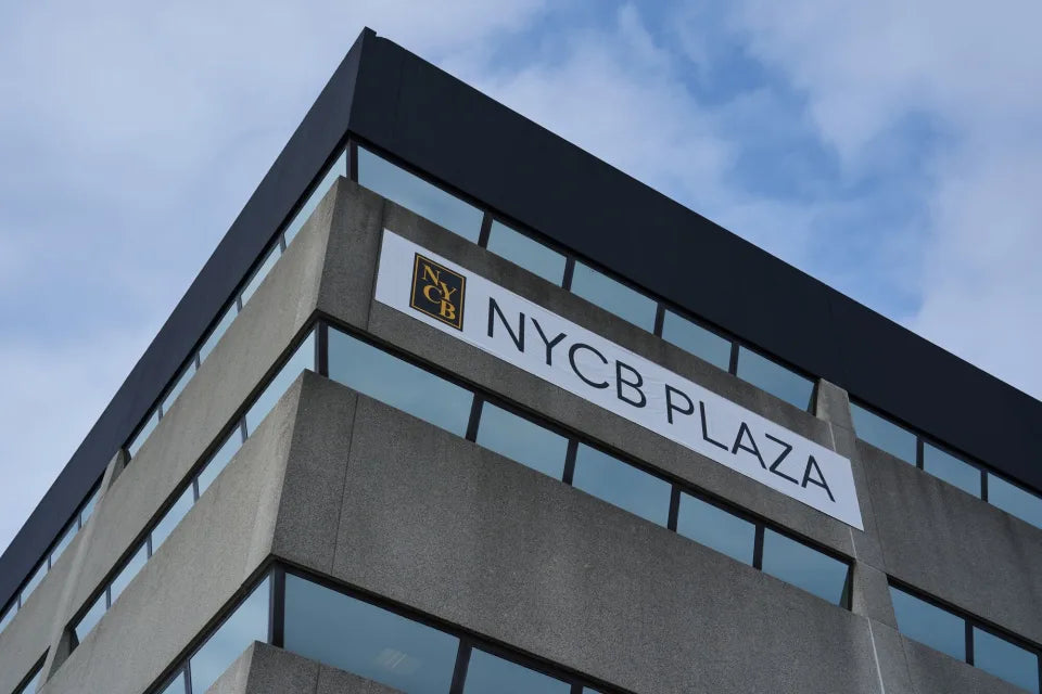NYCB continues its decline following the most recent series of credit downgrades.
